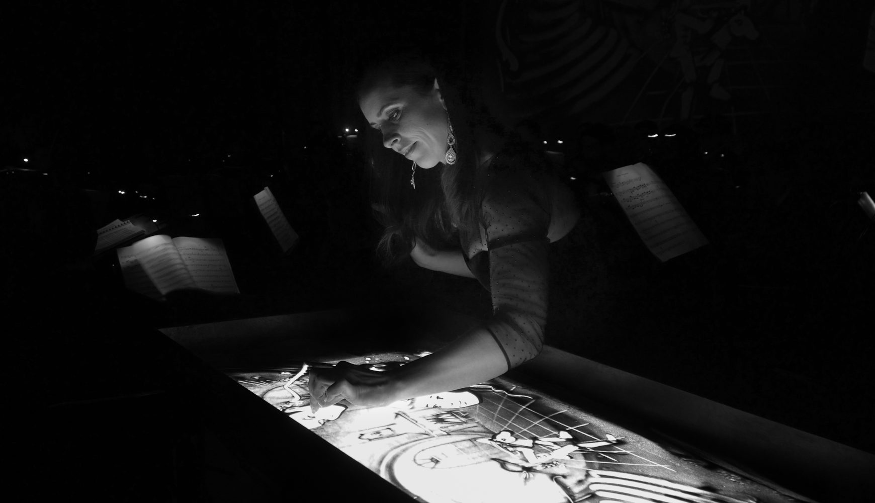 Nutcracker concert Sand animation Svetlana Telbukh with orchestra